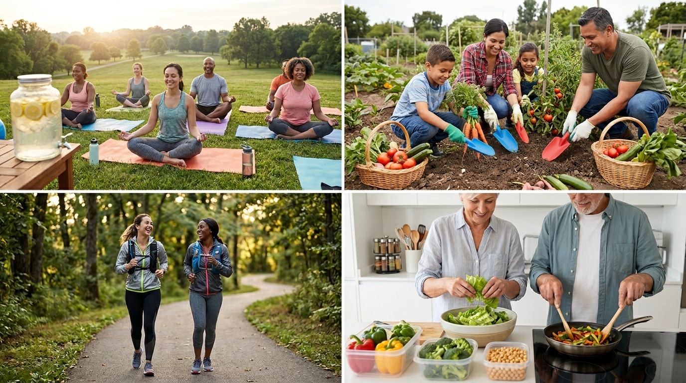 Healthy lifestyle illustration